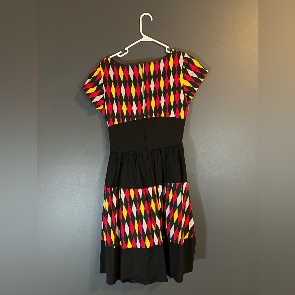 Pinup Girl Clothing House Harlequin Red Amanda Dress Size Medium - Picture 5 of 5